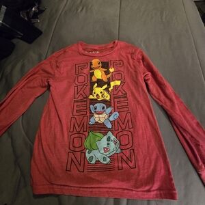 Boys long sleeve pokemon t shirt size small